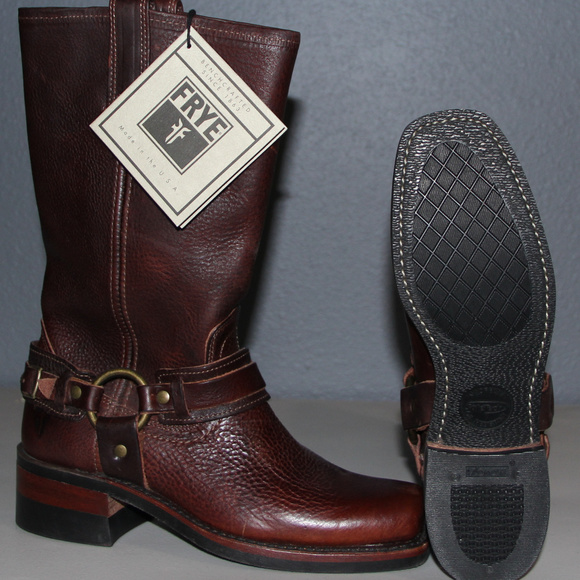 frye belted harness boots womens